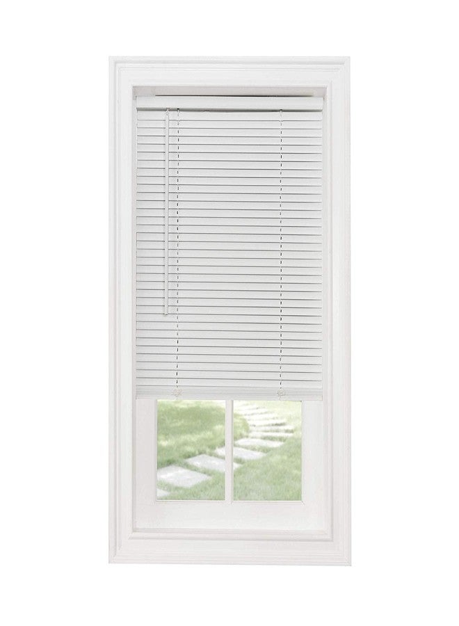 Classic Touch Cordless 1" Light Filtering Mini Blind, 30" Wide x 64" Long, White - Image 1